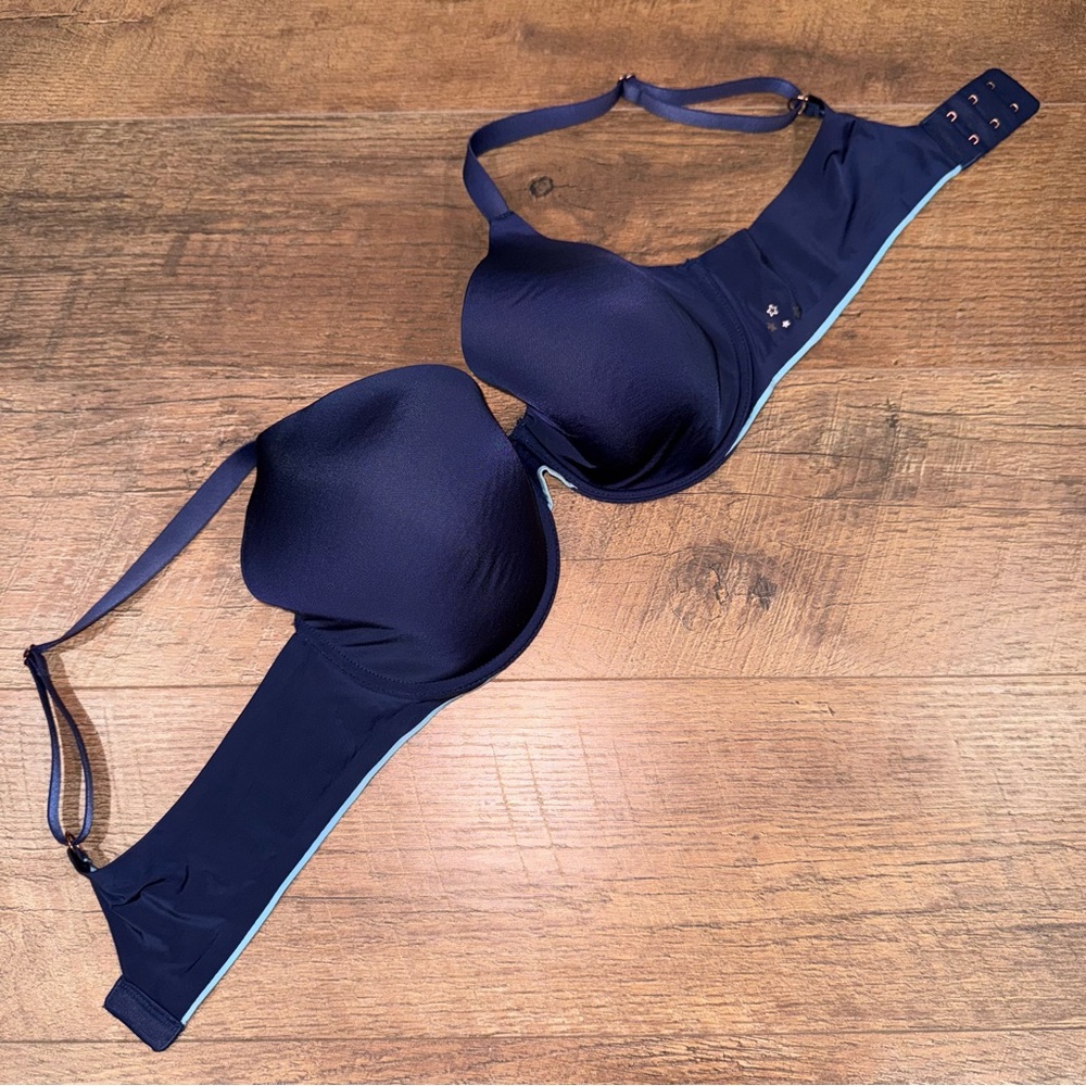Aerie Real Me Full Coverage Blue Underwire Bra with Cute Star Print - Picture 4 of 13